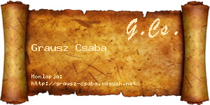Grausz Csaba névjegykártya